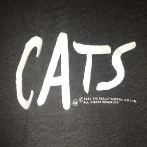 Vintage 1981 CATS The Musical T Shirt First Season